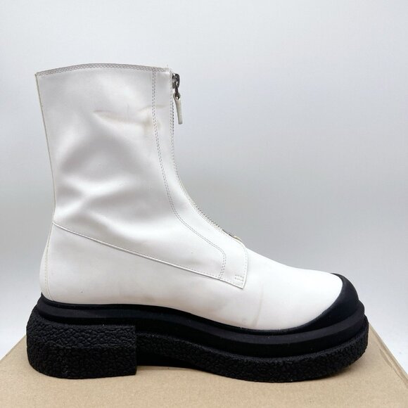 Stuart Weitzman Charli Sportlift Zip Womens Platform Mid calf Boots White US 9.5 - Picture 10 of 14